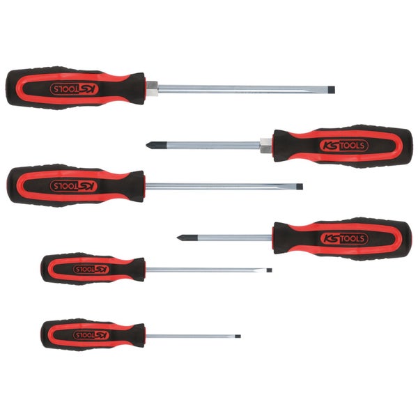 KS TOOLS ERGOTORQUEplus Schraubendreher-Satz 6tlg. Schlitz PZ - 159.0020