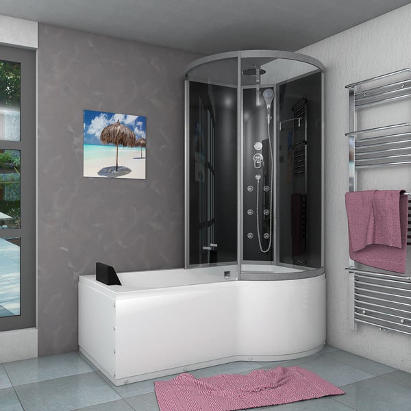 Wanne Dusche Kombination sw K50-L30-EC 170x100