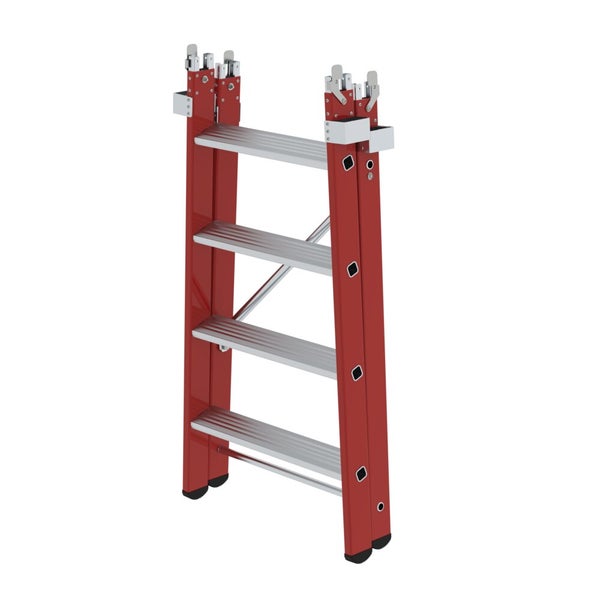 PROREGAL Einsteckteil Für Plattformleiter Steckbar Plus 4 Stufen Aluminium