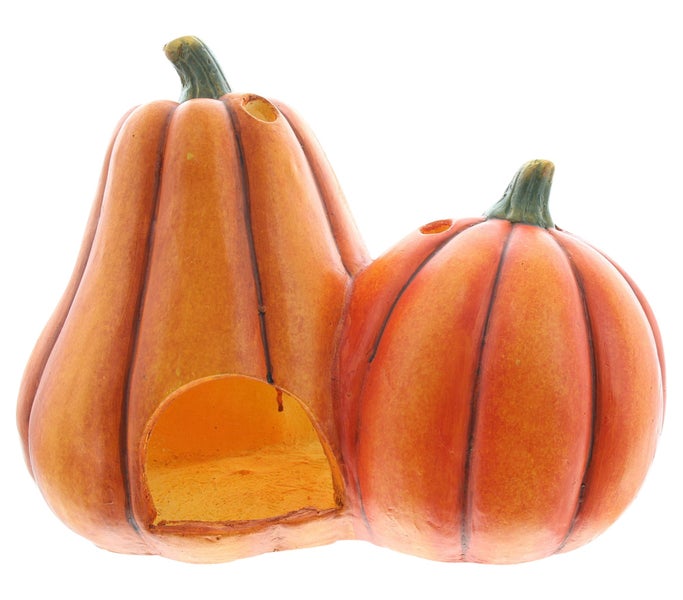 Kürbis-Teelichthalter aus Keramik