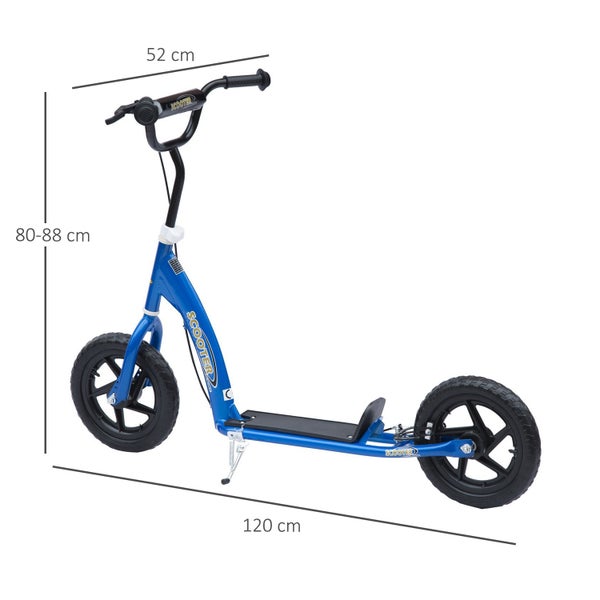 HOMCOM Kinderroller, L120 x B52 x H80-88 cm, Stahl, PVA, EVA, Blau