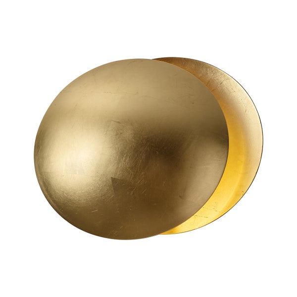 Goldfarbene Wandleuchte in runder Form