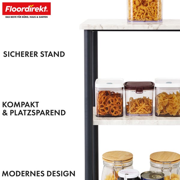 Regal mit Vorratsgläsern und Behältern