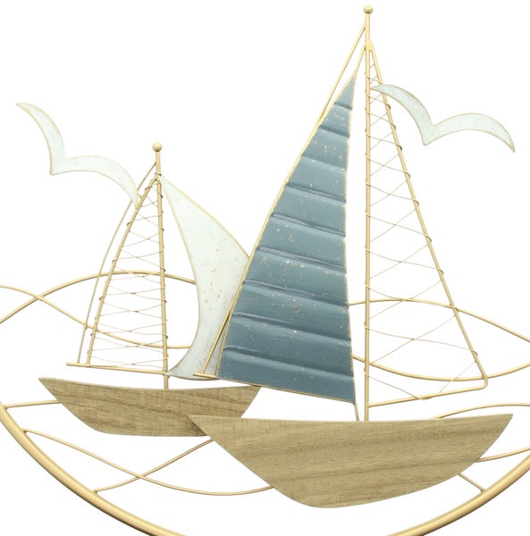 FRANK FLECHTWAREN | Metallbild Regatta, D: 56 cm, METALL