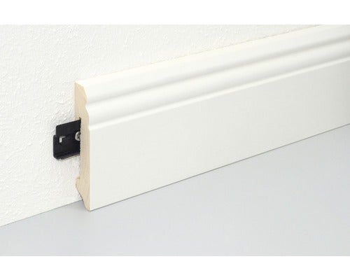 Sockelleiste Fichte/Kiefer weiß lackiert RAL9010 L0089L 18x96x2400 mm