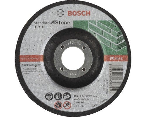 Trennscheibe gekröpft Standard for Stone C 30 S BF, 115 mm, 22,23 mm, 2,5 mm
