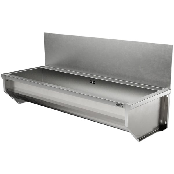 Edelstahl-Waschrinne zur Wandmontage