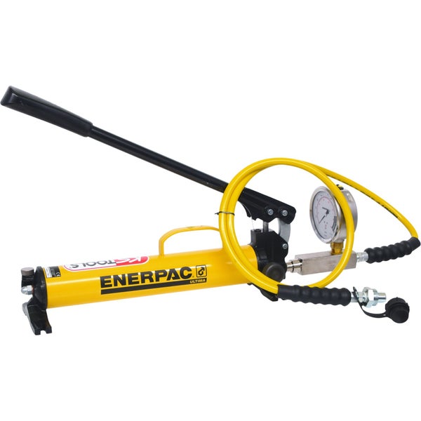 Hydraulikpumpe mit Manometer und Hebel