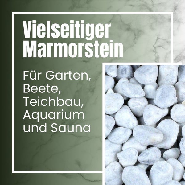 Vielseitiger Marmorstein für Garten, Beete, Teichbau, Aquarium und Sauna.