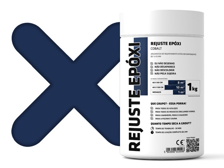 Epoxidharzmörtel zum Füllen von Fugen  - Kobaltblau -  1Kg