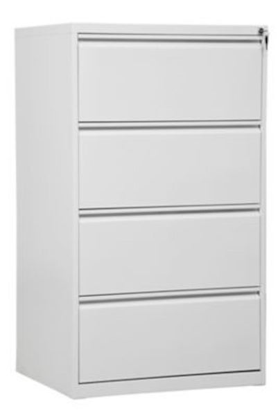 PROREGAL Hängeregistraturschrank 4 Schubladen Mare HxBxT 132 x 76 x 62 cm Weiß