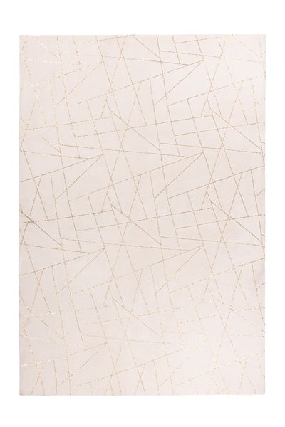 Kurzflor Teppich Majestique Creme / Gold Modern 80 x 150 cm