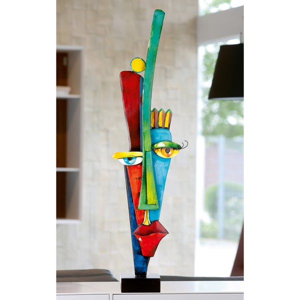 Skulptur GILDE Dekoration Höhe 101cm Breite 28cm mehrfarbig Metall