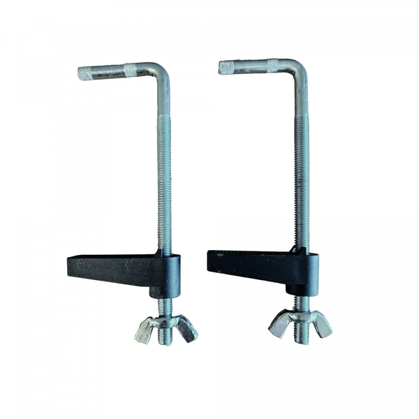 Zwei Tischplattenverbinder zur Befestigung von Tischplatten