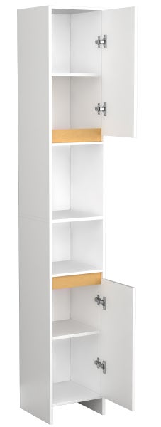 Holz Badmöbel Badschrank Hochschrank Malira