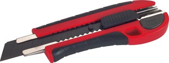 Abbrechklingenmesser mit ergonomischem Griff und Metall-Klingenführung.