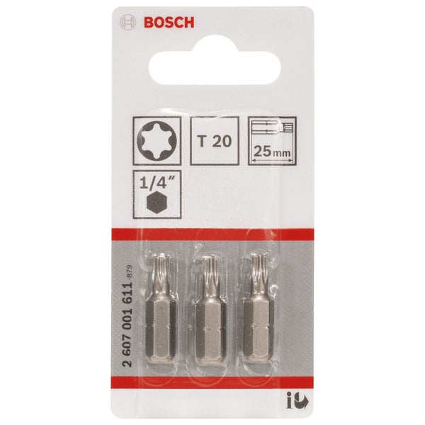 Bosch Schrauberbit Extra-Hart, T20, 25 mm - 2607001611