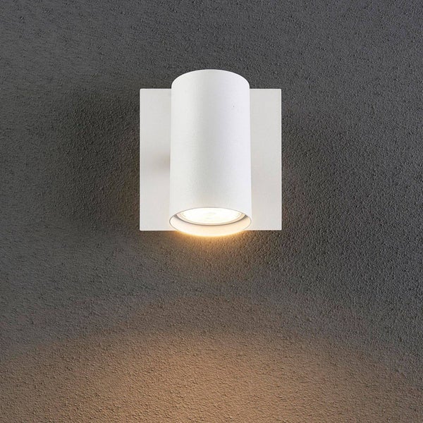 Weiße zylindrische Wandleuchte zur Beleuchtung