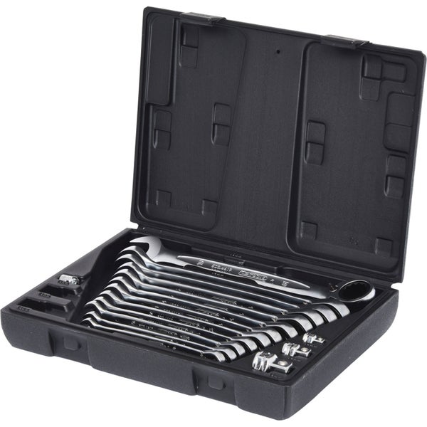 KS TOOLS GEARplus Ratschenringmaulschlüssel-Satz umschaltbar 16tlg. - 503.4666