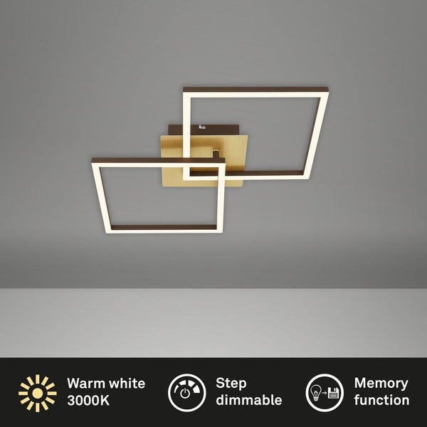 LED Deckenleuchte, gold-braun, 2x LED/11W