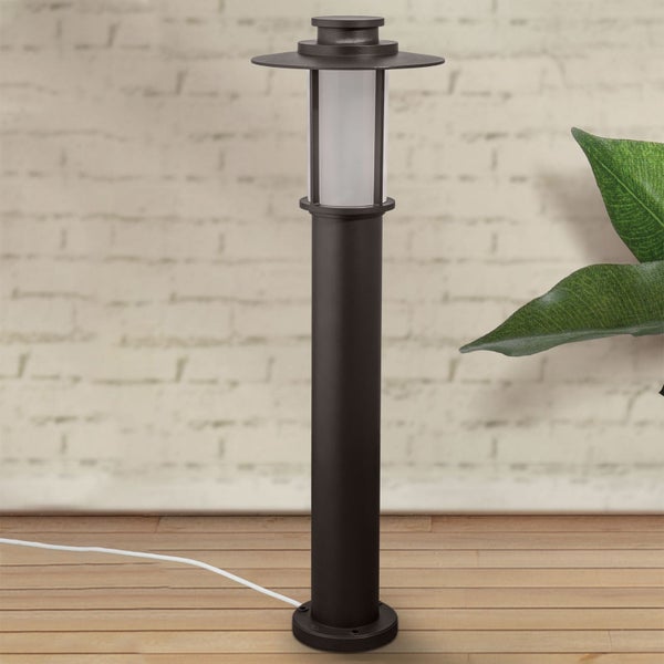 LED Außenleuchte Wegeleuchte 24x80cm Mokka