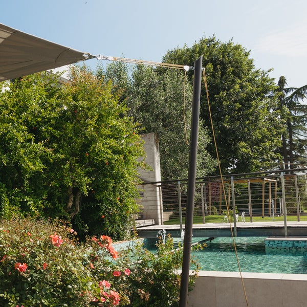 Sonnensegelmast Extra Robust EZ Mast Corten 260 cm – Rostoptik, starke Leistung & Spannung – Maanta®