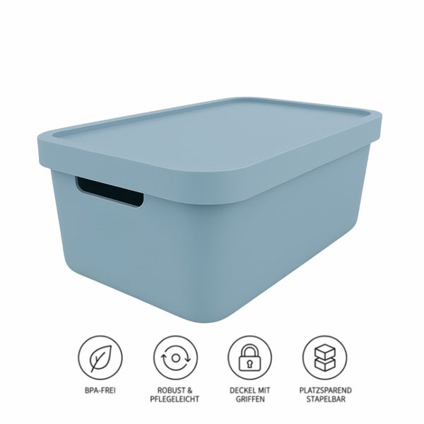 Aufbewahrungsbox aus Kunststoff mit Deckel