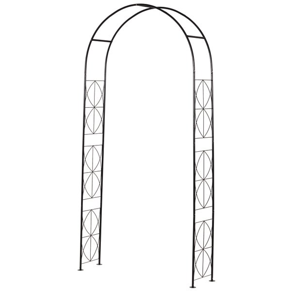 Outsunny Torbogen, 114 x 30 x 230 cm, Metall, Schwarz