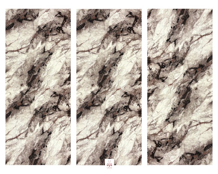 Drei Paneele mit Marmoroptik für Wandgestaltung