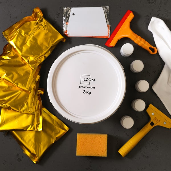 Epoxidharzmörtel zum Füllen von Fugen  - Kobaltblau -  3Kg