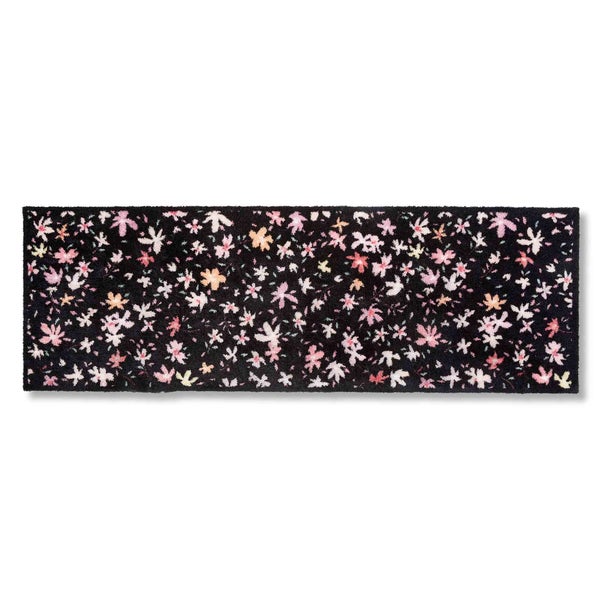 Rechteckiger Teppich mit Blumenmuster