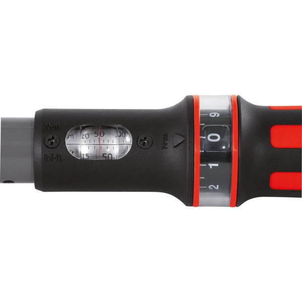 KS TOOLS 1/2 ERGOTORQUEprecision Drehmomentschlüssel 40 - 200 Nm mit Quick-Lock Drehknopf-Umsteck-Ratschenkopf - 516.6042