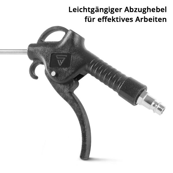 Druckluftpistole mit Abzugshebel und Anschlussstück