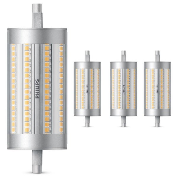 Philips LED Lampe ersetzt 150W, R7s Röhre R7s-118 mm, warmweiß, 2460 Lumen, dimmbar, 4er Pack