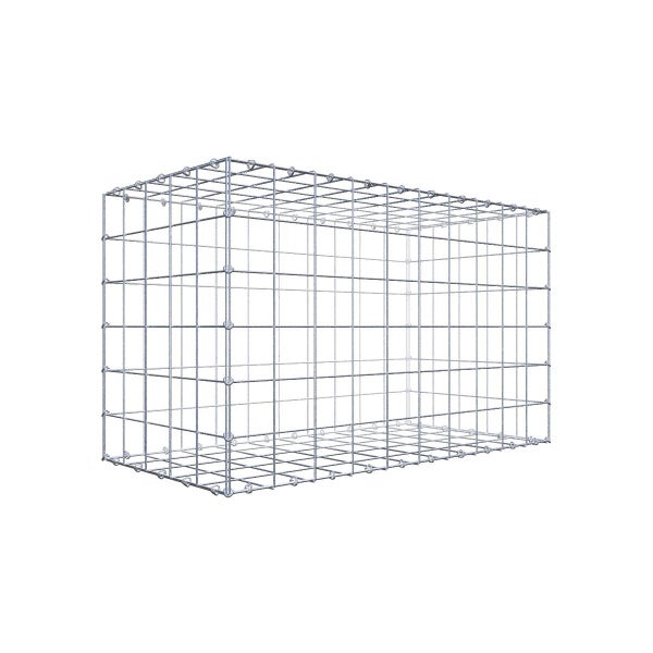 Gabione 100 cm x 60 cm x 50 cm (L x H x T), Maschenweite 10 cm x 10 cm, C-Ring