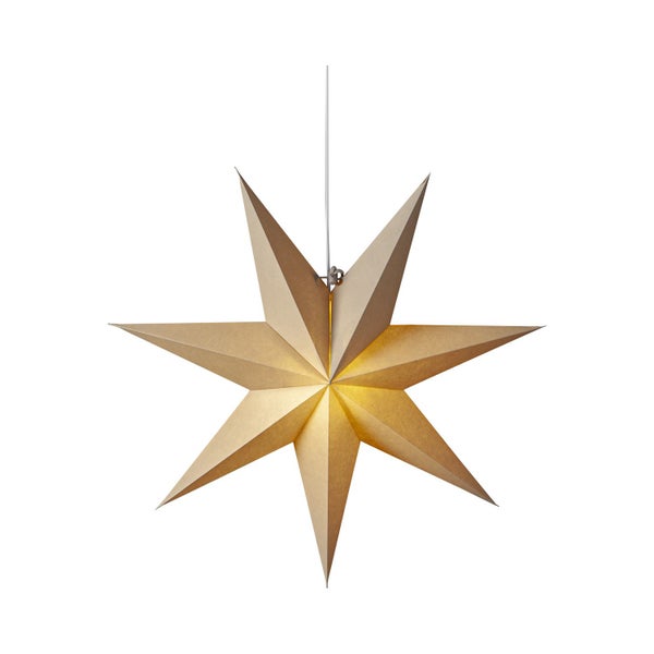 Papierstern zur Dekoration mit sieben Zacken