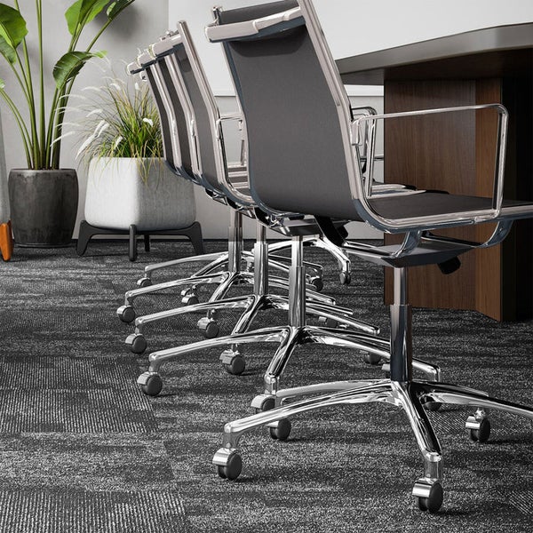 FLOORDIREKT Teppichfliese Santo - 50 x 50 cm - Selbstliegend - Grau 76