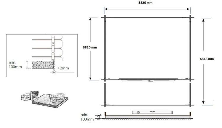 Gartenhaus, Gerätehaus 28m2 - 4x4m - 40mm