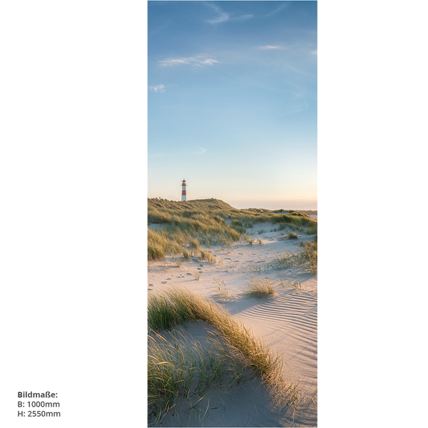 Fototapete mit Leuchtturm in den Dünen