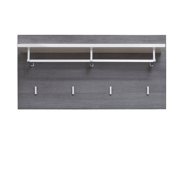 LineGD Garderobe Paneel rauchsilber, weiß. 80 X 28 X 40 cm