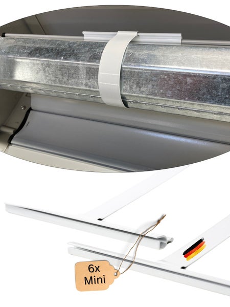 Rollwin 6x Rolladen Aufhängefeder MINI - 15 cm Rolladenhalterungen Mini Rolladenaufhängung Stahlfeder Befestigungsfeder Stahlbandaufhänger Rolladen Federn Aufhängung Mini Aufhänger für Rolladen