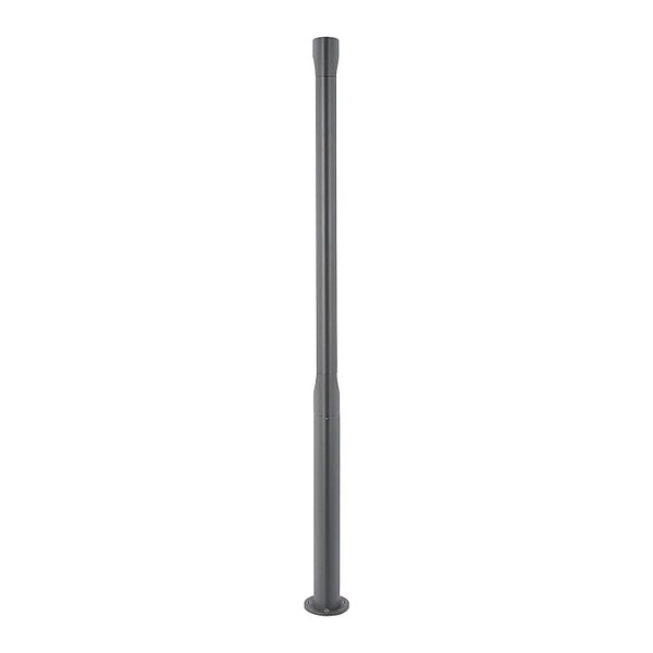 Lucande LED Mastleuchte außen Dovino (Modern) in Schwarz aus Aluminium (1 flammig, ) - Kandelaber Außenleuchte