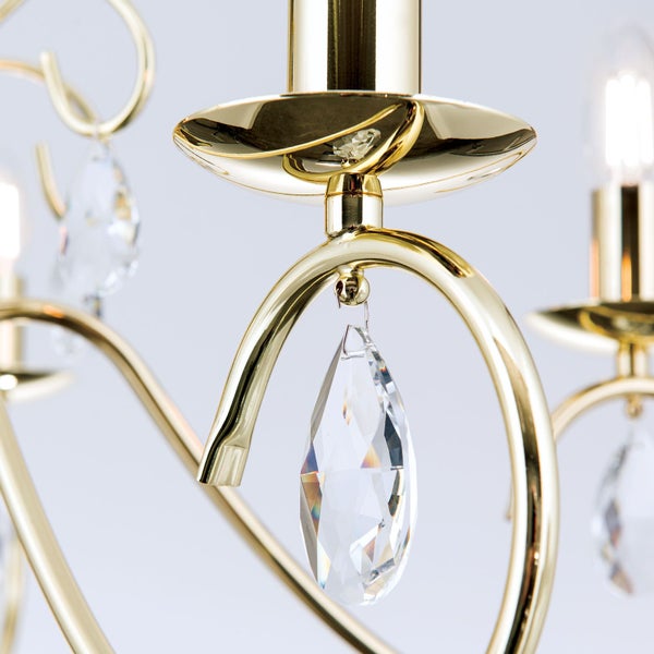 Kristall Kronleuchter Alessia 68 cm x 58 cm 5 x E14 Gold