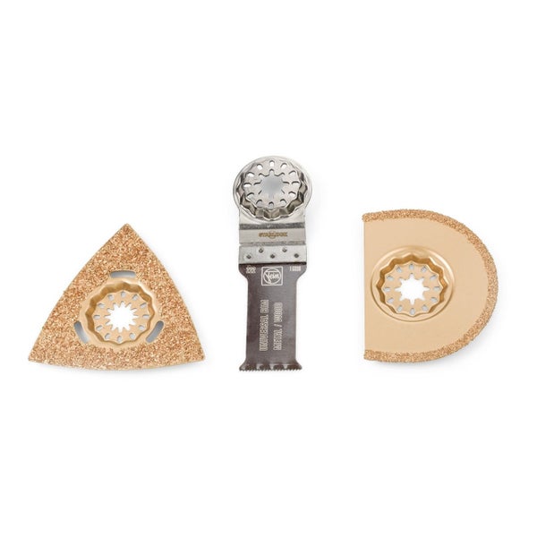 Fein Logo, Oszillierende Sägeblätter für Metall, Holz und Universal