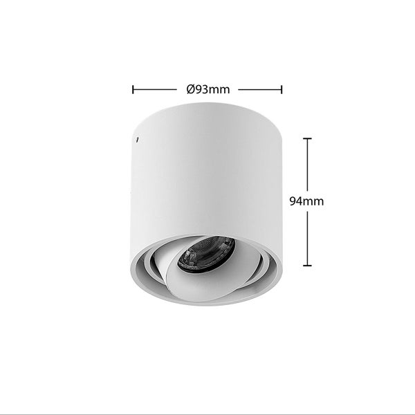 Arcchio Deckenlampe Walza (Modern) in Weiß aus Aluminium (1 flammig, GU10) - Deckenleuchte Lampe Flurleuchte