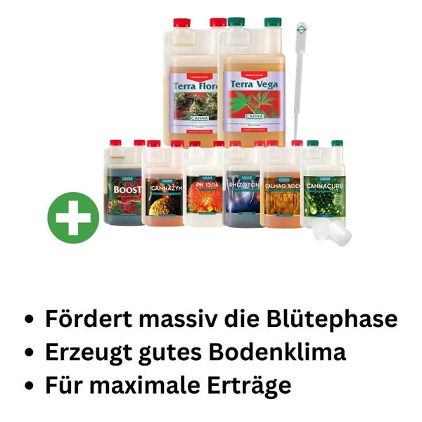 Canna 8-Teiliges Dünger Set – Komplettes Nährstoffprogramm für starkes Wachstum, gesunde Wurzeln und maximale Blüte- & Ertragsbildung