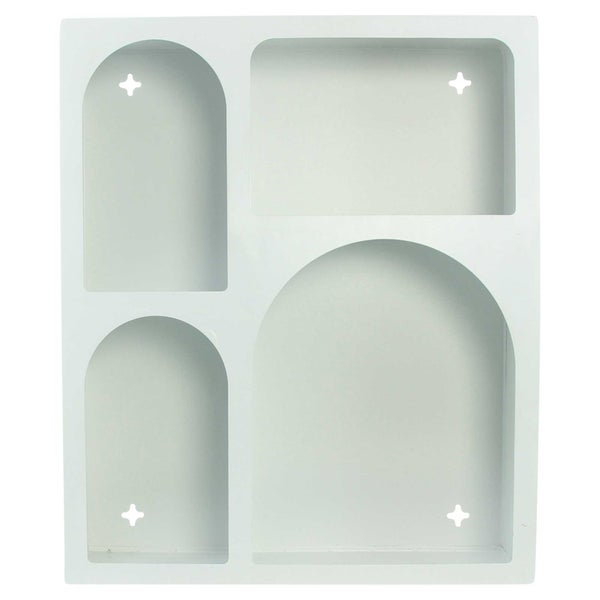 FRANK FLECHTWAREN | Wandregal Classic White, 40 x 12 x 48 cm, METALL