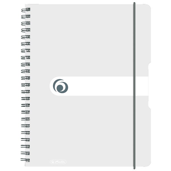 Herlitz Spiralblock A4 to go 80 Blatt kariert transparent