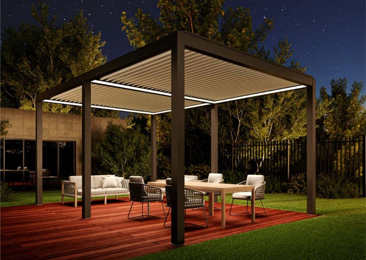 Huun Pergola Mezzo aus Metall 6x4m