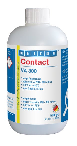 WEICON VA 300 Cyanacrylat-Klebstoff | Sekundenkleber für saugende und poröse Werkstoffe | 0,5 kg